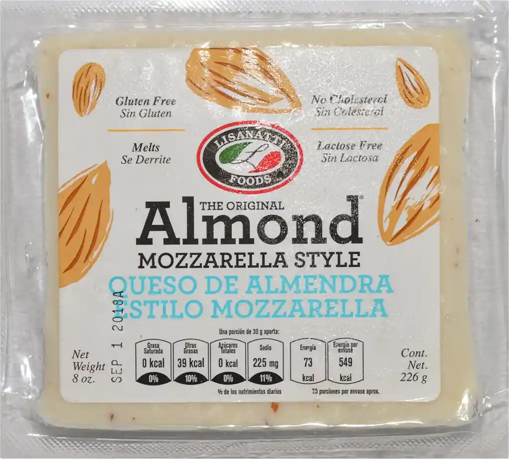 Almond Lisan Mozzarella Chunk X 226 Gr ---- Um :