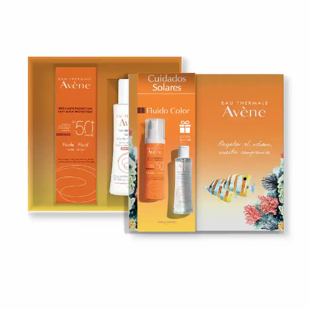  Avene Kit Protector Solar Mat Perfect Fluido + Locion Micelar 