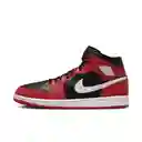 Nike Tenis Air Jordan 1 Mid Lifestyle de Hombre Negro Talla 10