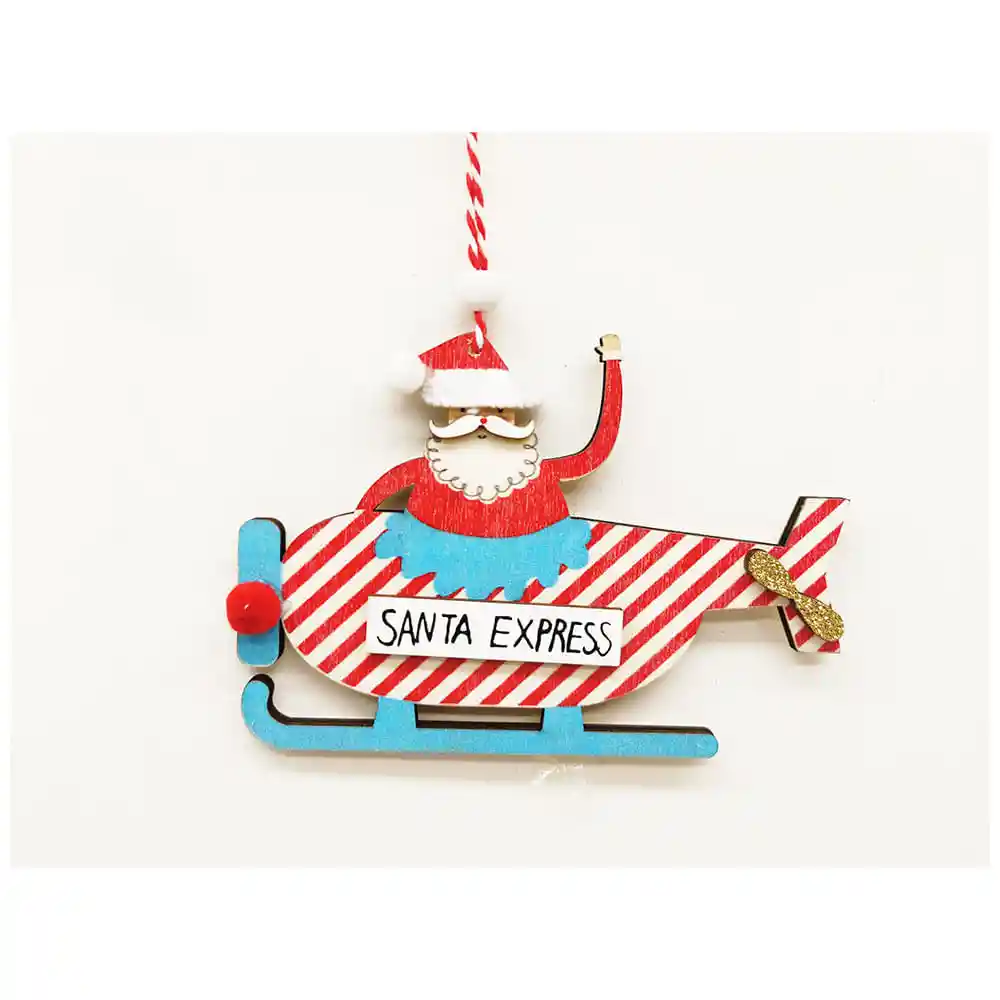 Colgante Avion Happy Xmasnav21 Krea