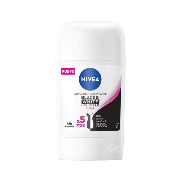 Nivea Desodorante Black & White Invisible Clear 50 g