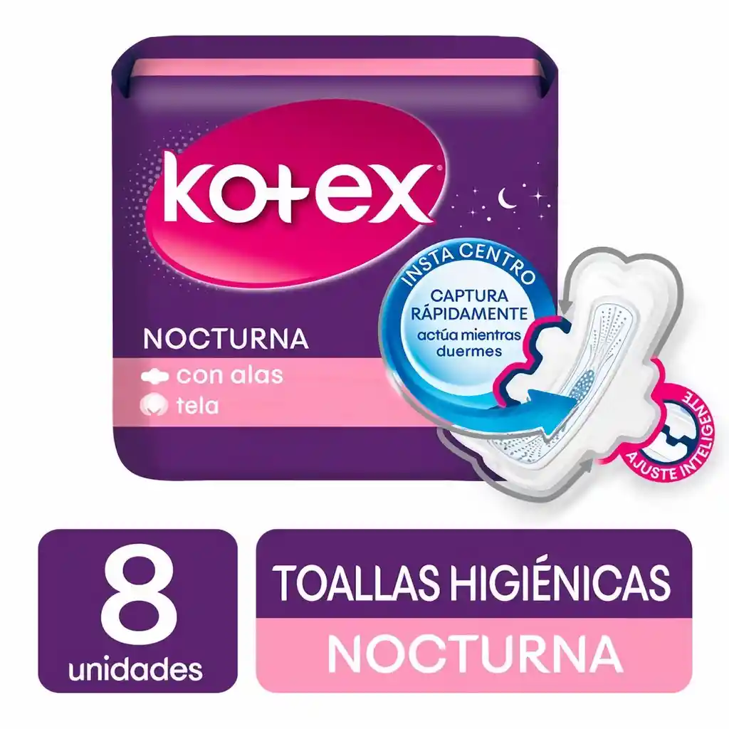 Kotex Toallas Nocturnas Con Alas