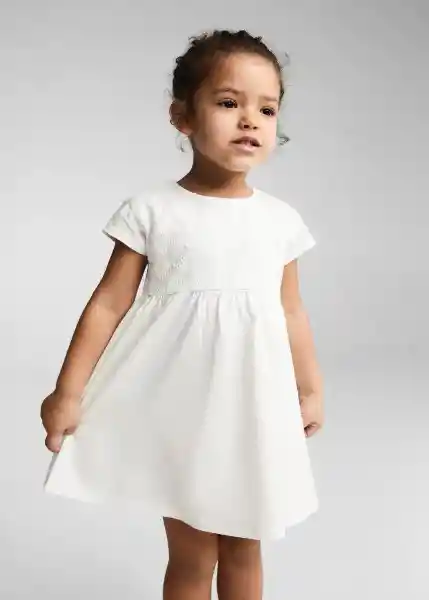 Vestido Esther Offwhite Talla 70 Niñas Mango