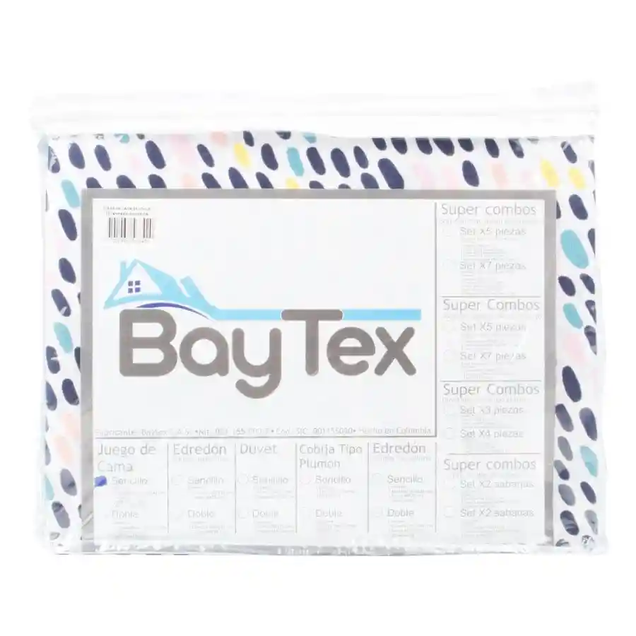 Juego Sabana Baytex Sencilla Estándar 3 Piezas