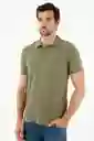 Polo Verde Con Raqueta Multicolor Para Hombre