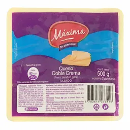 Queso Doble Crema Máxima Tajado