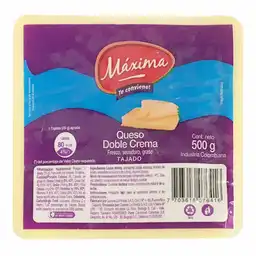 Queso Doble Crema Máxima Tajado