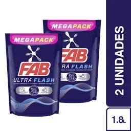2 x Fab Detergente Líquido Ultra Flash
