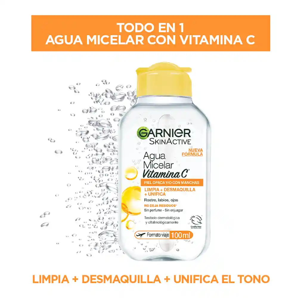 Agua Micelar Garnier Vitamina C Express Aclara 100 ml