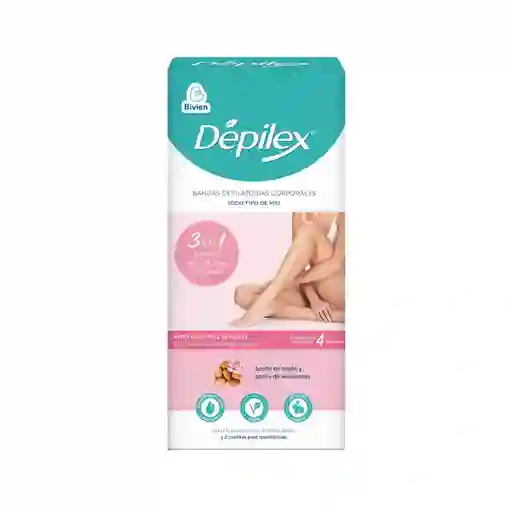 Bandas Depilatorias Depilex Corporal Todo Tipo de Piel Caja