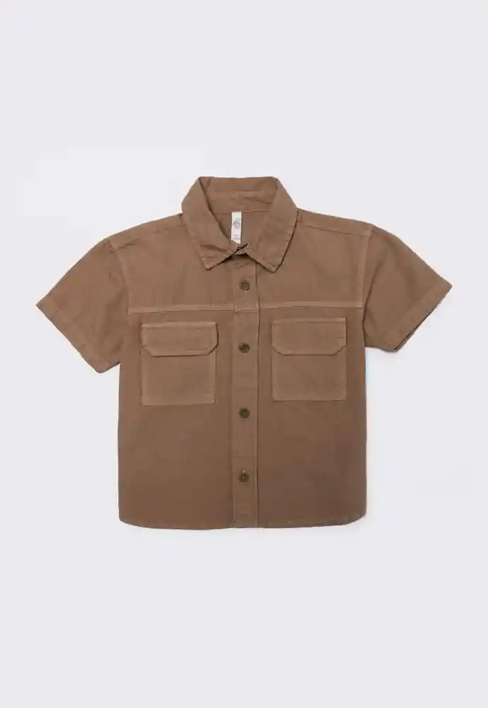 Camisa Manga Corta 18/24mese-cafe