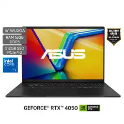 Computador Portátil Gaming Asus V3607vu-rp038w - Intel Core 5 - Ram 16gb - 512gb Ssd - Tarjeta Grafica Rtx4050 - Negro - 16"