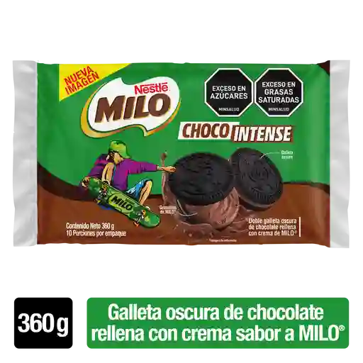 Galletas MILO Choco Intense con granulitos de MILO 10 Unds x 360g