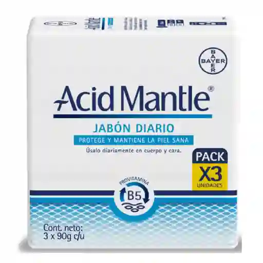 Acid Mantle Jabon Barra X 3 Und