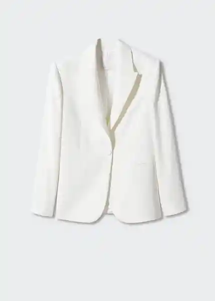 Blazer Americana Iguana Crudo Talla XS Mujer Mango