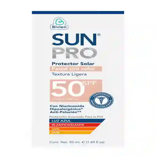 Protector Solar Sun Pro Con Color 50 Spf