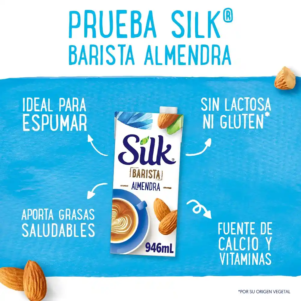 Silk Barista Alimento Liquido De Almendra 946mL