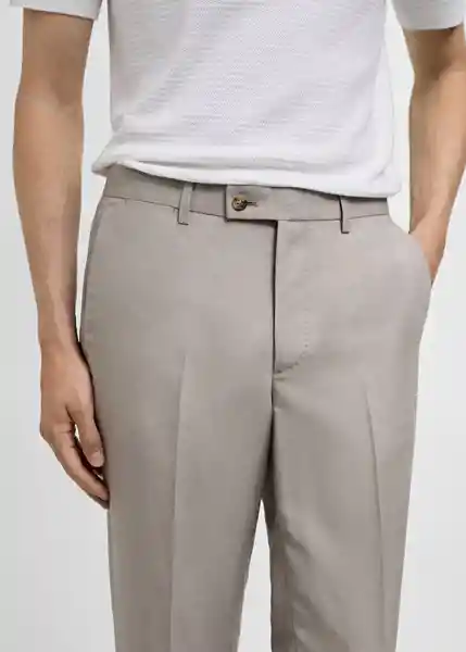 Pantalón Amalfi Piedra Talla 38 Hombre Mango