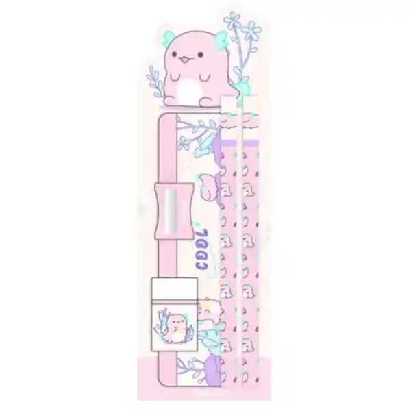 Set de Escritorio Con Juego de Lápices Axolotl Story Miniso