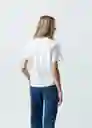 Camiseta Mujer Crudo Puro Claro L Naf Naf
