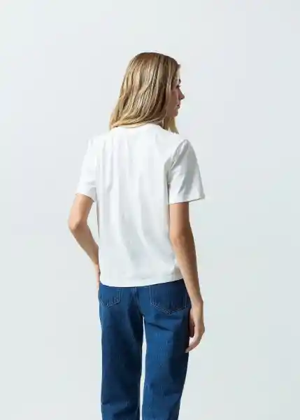 Camiseta Mujer Crudo Puro Claro L Naf Naf