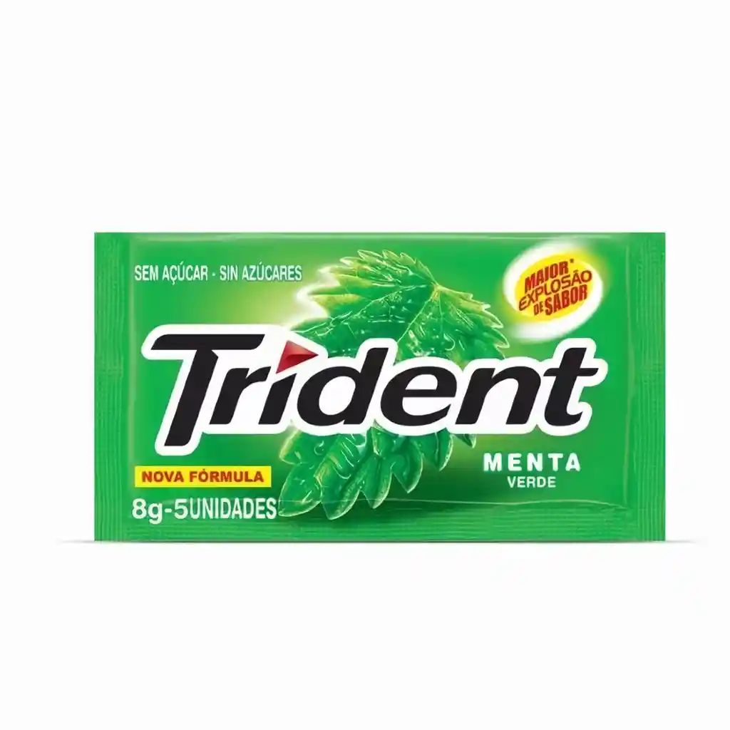 Trident Goma De Mascar Menta Verde 5 Unidades