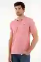 Polo Rosada Con Raqueta Multicolor Para Hombre