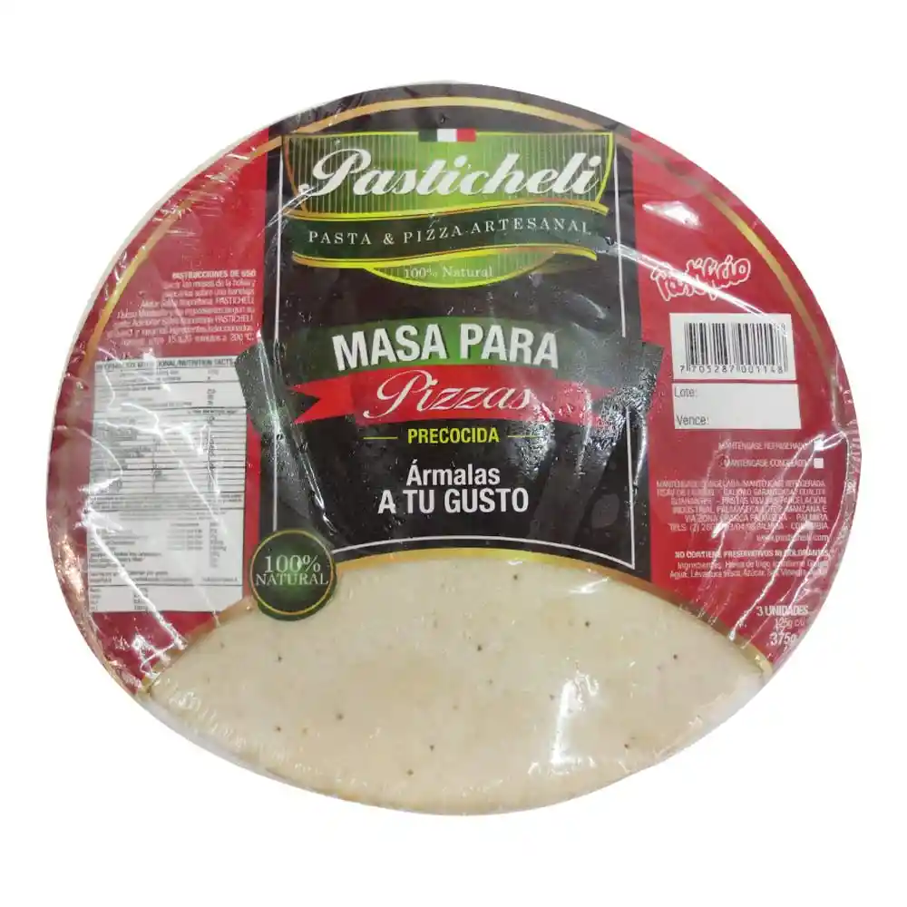 Pasticheli Masa para Pizzas