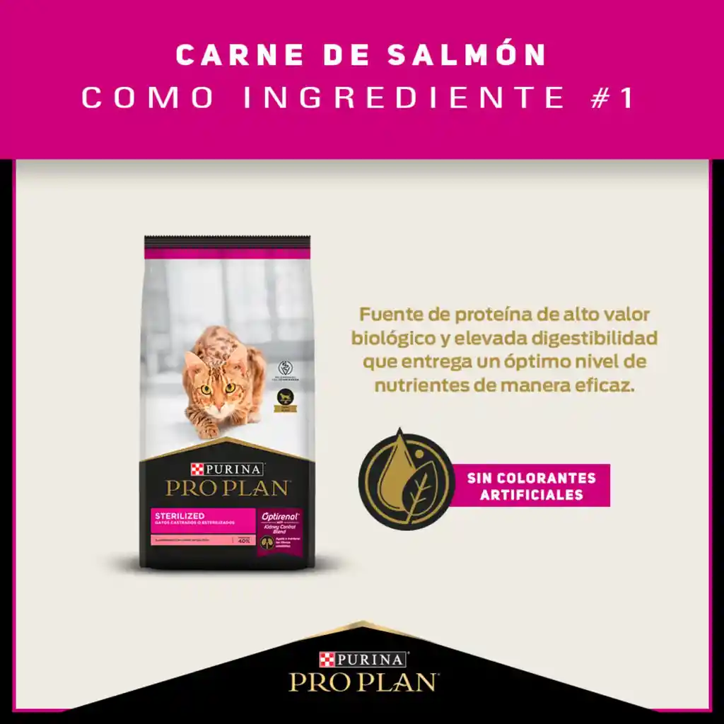 Comida para Gatos Adultos Esterilizados Purina Pro Plan x 3 kg