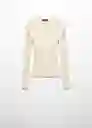 Jersey Goleta Crudo Talla M Mujer Mango