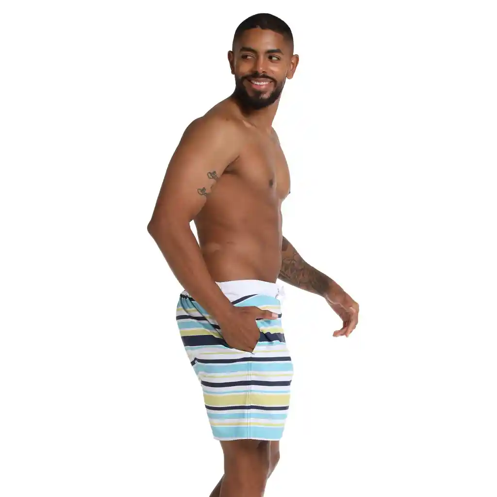 Pantaloneta French Coast 18 Pulgadas Hombre Azul Claro-xxl