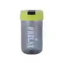 Vaso Plástico Con Tapa Abatible de Letter Negro 500 mL Miniso