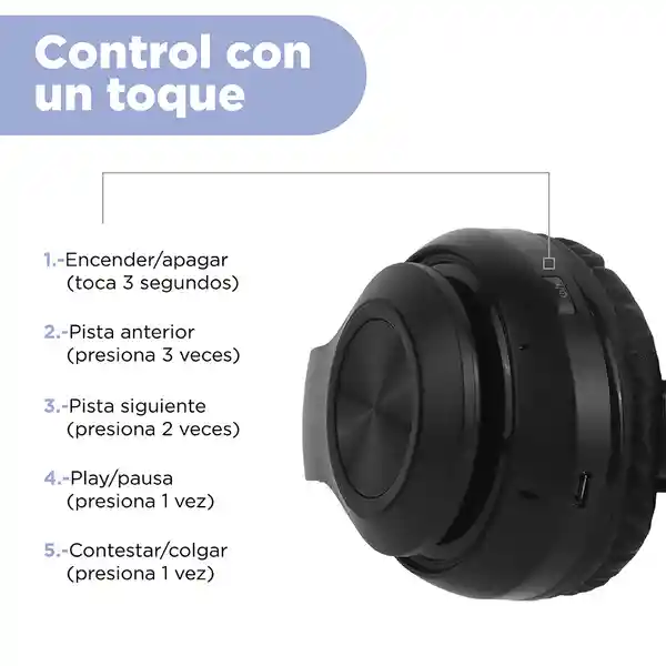 Audífonos Inalámbricos Plegables Negro Modelo STN-39 Miniso