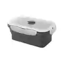 Contenedor de Alimentos Silicona Serie Silver Grey Negro Miniso