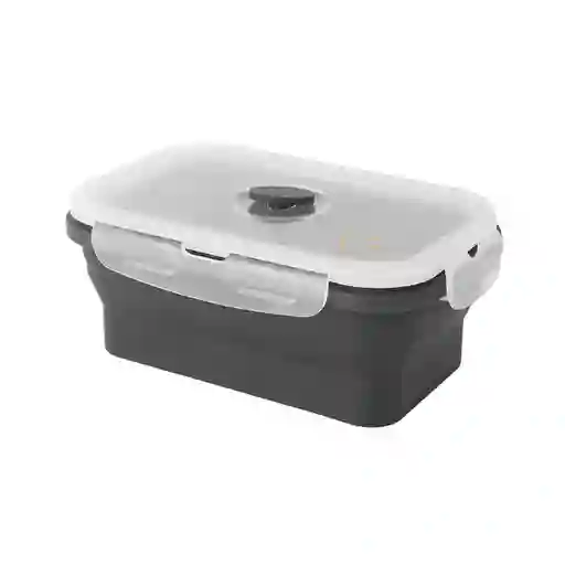 Contenedor de Alimentos Silicona Serie Silver Grey Negro Miniso