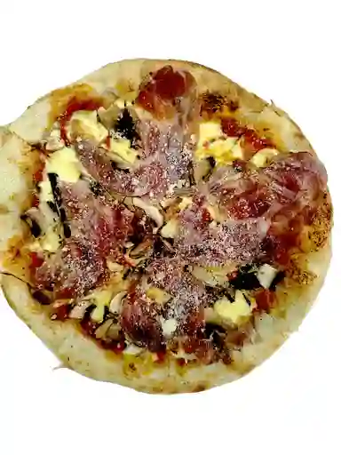Pizza serrano funghi personal 24 cm