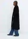Abrigo Linda Negro Talla M Mujer Mango