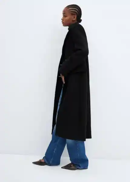 Abrigo Linda Negro Talla M Mujer Mango