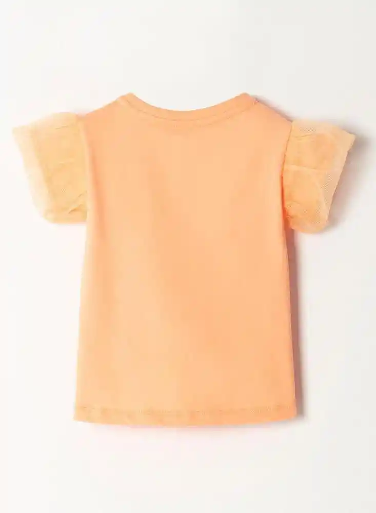 Camiseta Manga Corta 9/12Meses - Naranja1