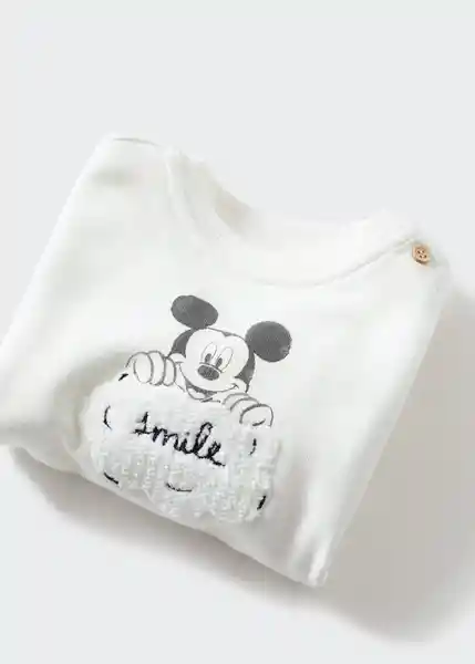 Buzo Sudadera Smile Offwhite Talla 64 Niños Mango