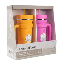Thermoflask Termo Para Bebida en Acero Inoxidable Con Tapa 