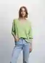 Saco Jersey Guiro Verde Talla XL Mujer Mango