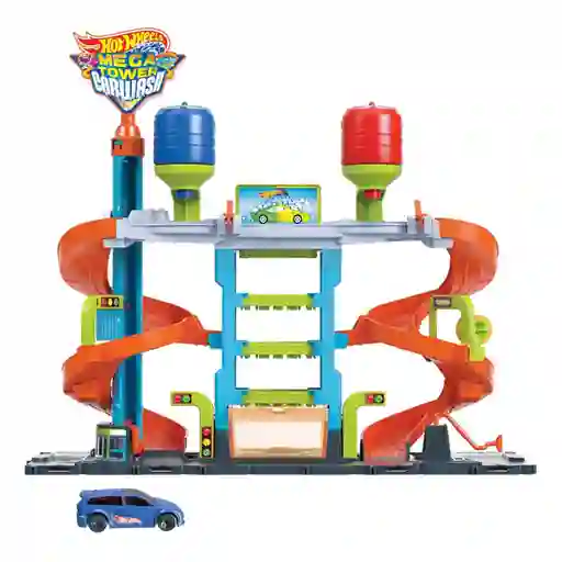 Hot Wheels Juguete City Autolavado Mega Torre