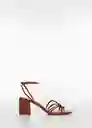 Sandalias Luan1 Cuero Talla 36 Mujer Mango