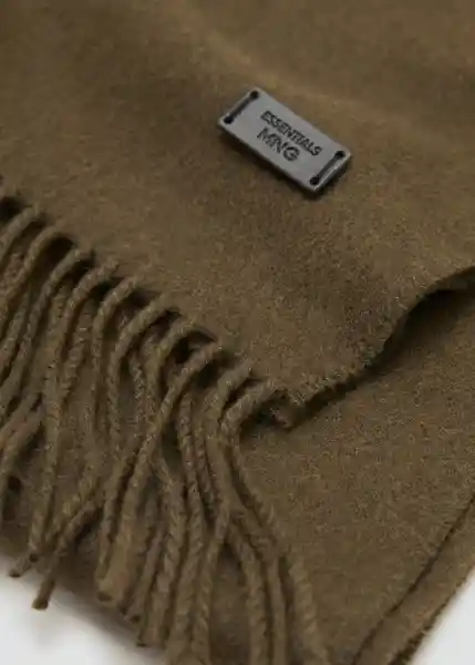 Bufanda Basica Khaki Talla 99 Hombre Mango