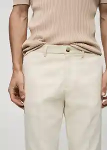 Pantalón Dublino Off White Talla 38 Hombre Mango