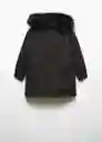 Abrigo Anorak Rita Negro Talla 11 Niña Mango