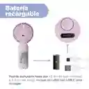 Ventilador de Mano Plegable Tornasol Rosa Serie Miniso
