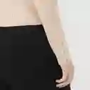 Suéter Cuello Redondo Manga Larga Café Talla S 725347