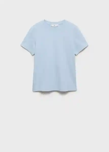 Camiseta Rita Celeste Talla S Mujer Mango